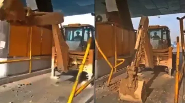 'Angry' JCB driver arrested after bulldozing toll booths in Uttar Pradesh