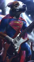 AI-Imagines Shredded Dogs Transformed into Superheroes for Musical Shows