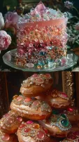 Too-Yum Looking Cakes Decorated With The Magic Of Crystals; Check AI-Created Amazing Pics