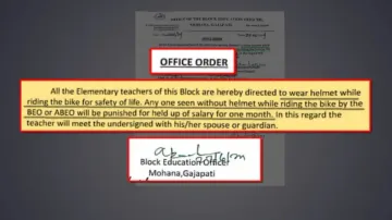 No helmet no salary notice in Gajapati