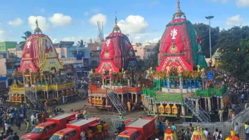 Chariots of Holy Trinity at Gundicha Temple