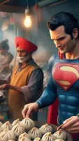 Iron Man, Deadpool, Batman, Superman Selling Street Food In Vibrant AI-Imagined Scenes