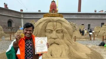 Sand artist Sudarsan Pattnaik wins Golden Sand Master Award in Russia 