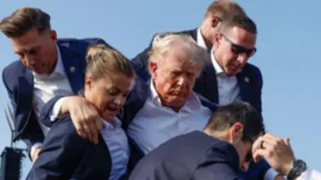 Former US President Donald Trump shot at in assassination attempt..