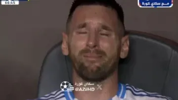 Watch: Lionel Messi cries uncontrollably after being forced off injured during Copa America Final
