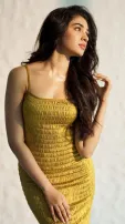 Krithi Shetty Stuns In Alluring Golden Dress; Check Pics