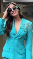 Janhvi Kapoor Flaunts Her Curves in Stunning Mini Blue Skirt Photoshoot