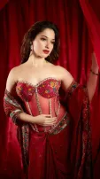 Tamannaah Bhatia Shows Off Her Curves in Red Strapless Corset Photoshoot; Check Pics 