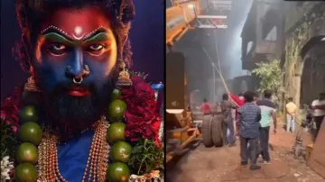 Allu Arjun as Pushpa in Pushpa 2, leaked scene