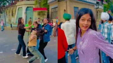 Girl continues to make reel as women fight, pull each other’s hair