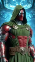 AI Envisions Deadpool Morphing Into Superheroes Dr. Doom, Loki, Thor, & Iron Man