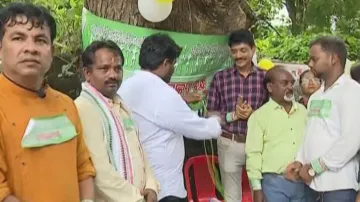 Youths and social activists celebrate ‘Friendship Day’ by tying friendship bands to trees in Bhubane