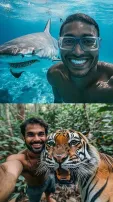 AI Imagines Astonishing Selfies With Unlikely Animal And Human Pairs