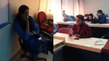  Student musically 'urges' lady teacher not to take classes! 