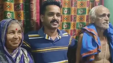 Sai Durlabha Mishra with his parents