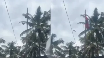 Kerala: National Flag gets stuck during hoisting; bird comes from nowhere and unfurls it