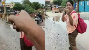 Girl 'walks away without paying cab ride fare', driver follows pleading to make payment; watch