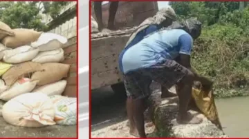 Rice dumped in canal in Puri
