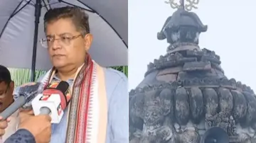 Kendrapara MP Baijayant Panda visits damaged Binod Bihari temple, assures prompt repair & conservati
