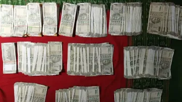 Cash seized during Vigilance Raid on Deputy Director of Mines Talcher