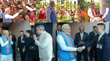 PM Modi arrives in Singapore, receives warm welcome from Indian diaspora