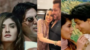 Raveena-Akshay, Karisma-Salman Khan, Madhuri-SRK