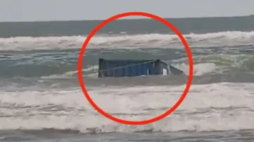 Mysterious container spotted at Puri sea beach