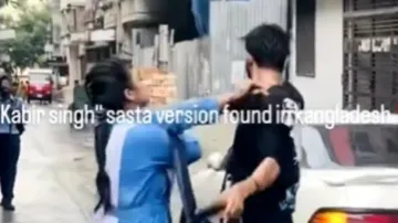 Girl caught two-timing with boyfriend, frustrated lover creates scene