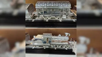 PM Modi gifts antique Silver Hand-Engraved Train Model to Biden