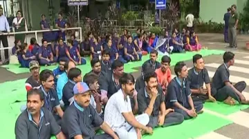 Sanitation workers of Capital Hospital stage protest