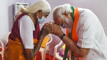 R Pappammal and PM Modi