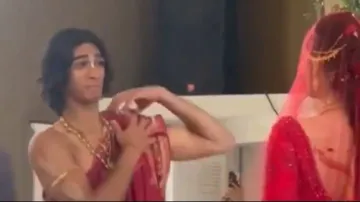 Indian groom gets emotional after seeing his beautiful bride, watch heartwarming moment