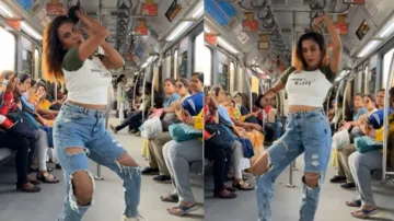 Girl’s bizarre dance to ‘Aaj Ki Raat’ in metro goes viral on social media