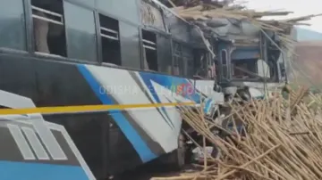 Head-on collision between bus and truck leaves several passengers injured in Odisha's Koraput