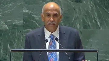 India’s Permanent Representative P. Harish addresses the United Nations General Assembly on “Strengt