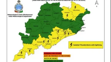 IMD Issues Thunderstorm Alert For Odisha