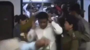 Delhi Metro: Cops thrash men travelling in women’s coach; viral video sparks debate