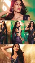 Janhvi Kapoor Sets Internet Ablaze In A Flashy Sequin Saree, Check Viral Pics