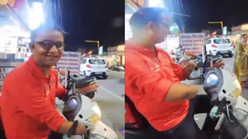 Zomato delivery man with no hands spotted delivering food, becomes inspiration online