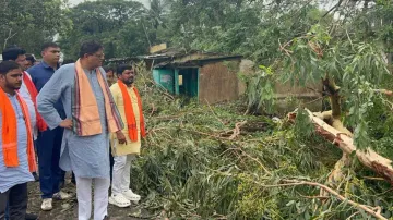 Baijayant Panda visits Cyclone-hit Kendrapara