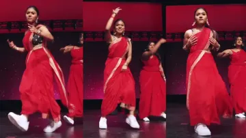 Girls' Energetic Beat To A Tamil Song In Saree & Sneakers