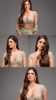 Malavika Mohanan Turns Eyes In A Slaying Net Crystal And Pearl Lehenga Outfit, Check Stunning Pics