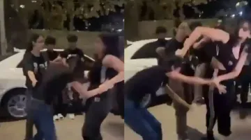 Two girls fight over a boy after one of them kissed him; video goes viral