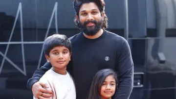 Allu Arjun with his children