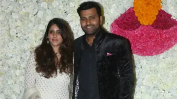 Indian cricketer Rohit Sharma & wife Ritika Sajdeh