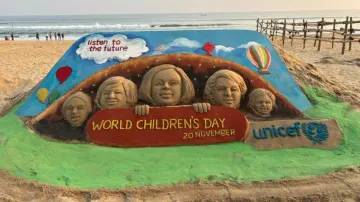 UNICEF facilitates sand art exhibit in Odisha; wellbeing of children on focus