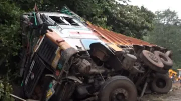 Accident on the Bangiriposi Ghat road on NH-49 in Mayurbhanj