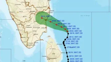 Deep Depression to cross close to Puducherry