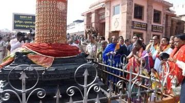President Droupadi Murmu at Shree Jagannath Temple in Odisha’s Puri