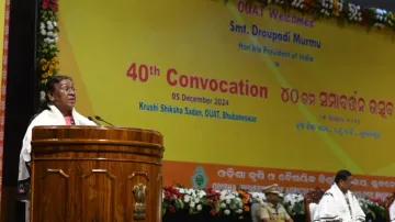President Droupadi Murmu addresses OUAT convocation ceremony in Bhubaneswar